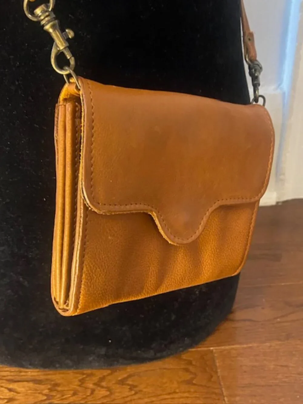 Mango Leather Brown Purse/ Wallet Cross Body Bag - Picture 2 of 16